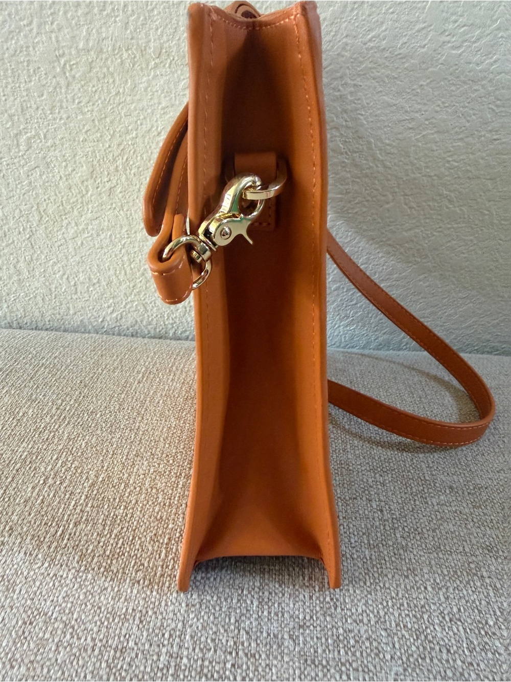 Spartina 449 Tan Woven Straw Crossbody with Leather Trim - Picture 4 of 6